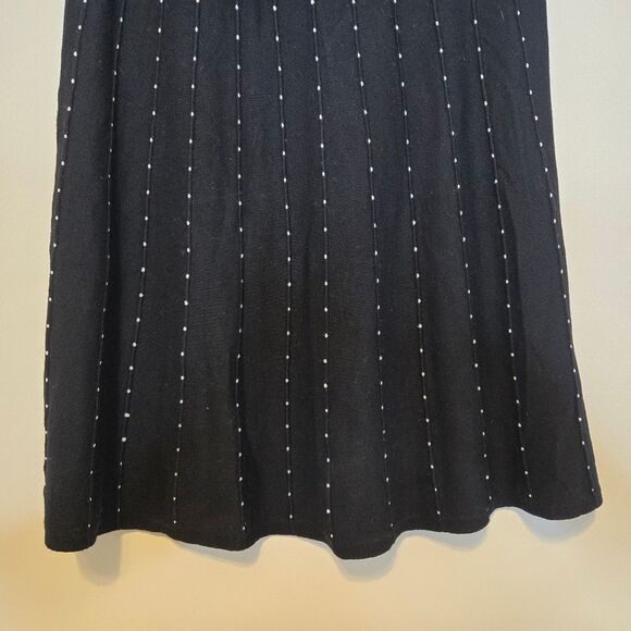 SPENSE Sweater Skirt Black and White Knit Pleated, Size XL - Picture 5 of 8